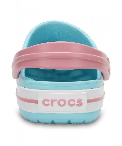 Сабо для дівчатокCrocs Crocband Kids Ice Blue/White C10 (27) голубые-4