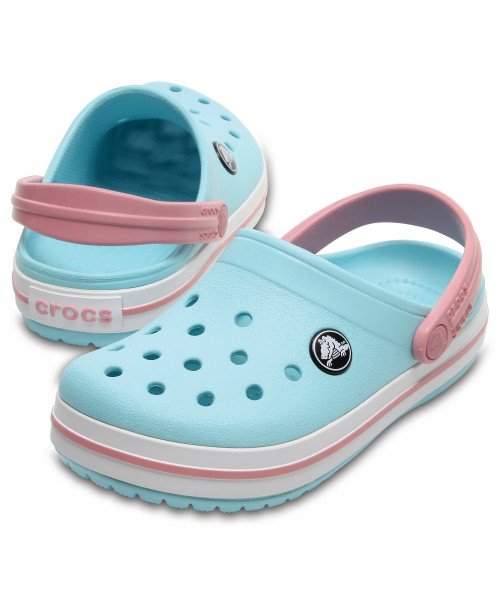 Сабо для дівчатокCrocs Crocband Kids Ice Blue/White C10 (27) голубые-1