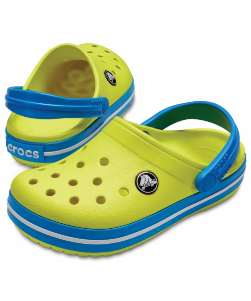 Сабо для хлопчиків Crocband Kids Tennis Ball Green/Ocean C8 (25) желтые с синим-2