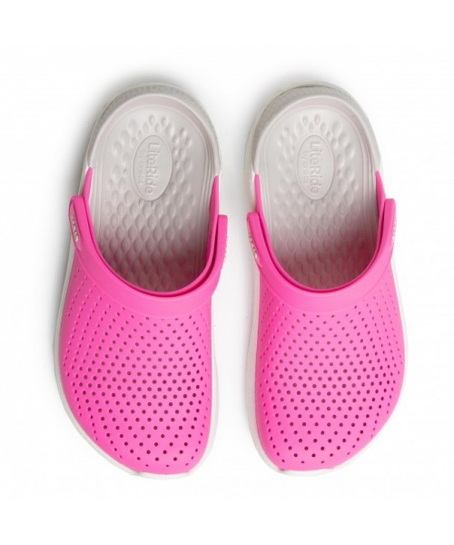 Сабо Crocs Literide Clog M5/W7 204592-6QV Electric Pink/Almost White 37-4
